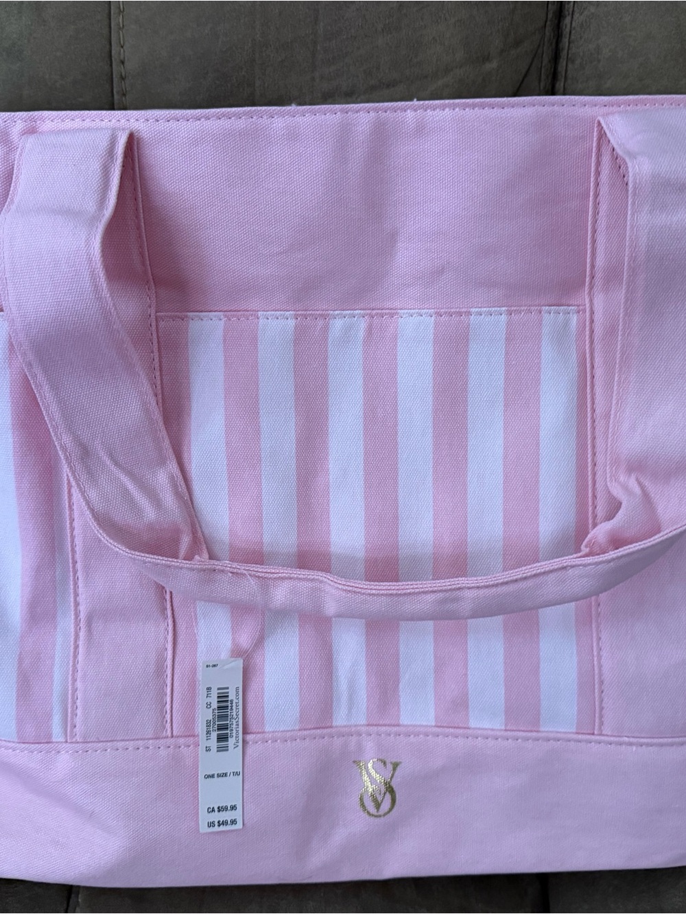 Madewell Pink Canvas Tote Bag